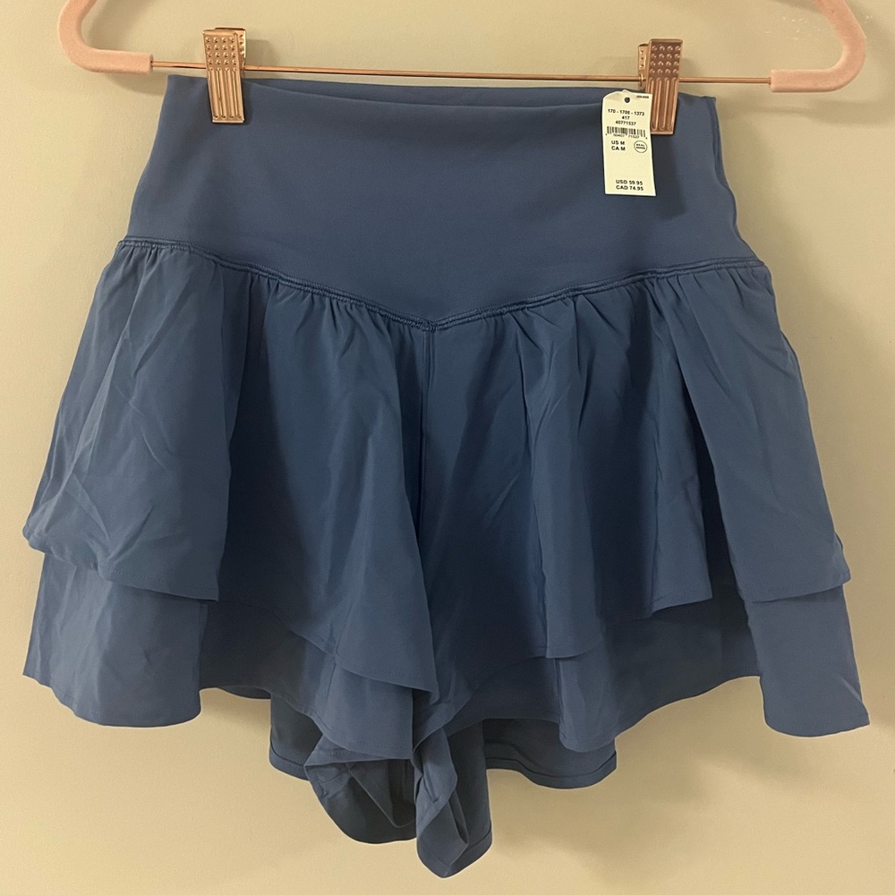 offline by aerie real me flirty shorts in marbled blue